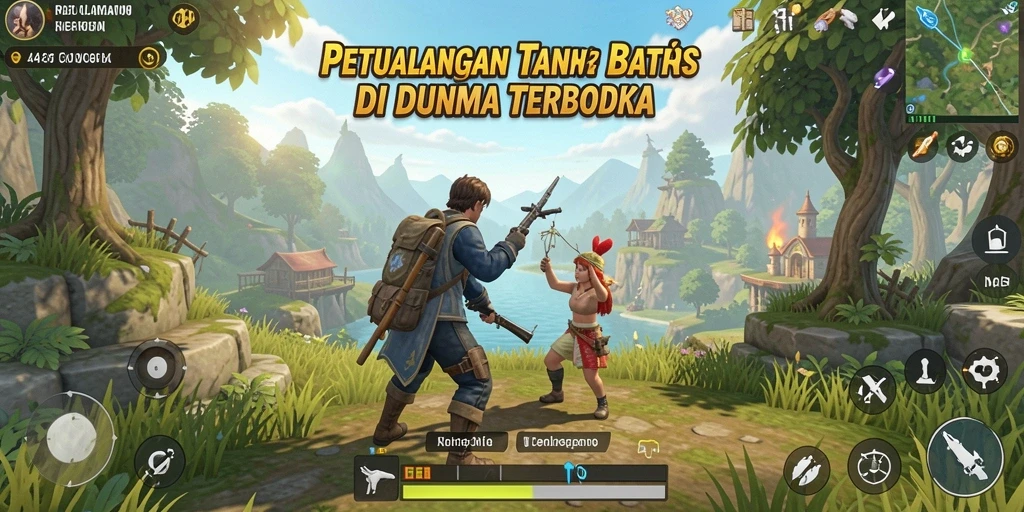 Screenshot menunjukkan keindahan dunia terbuka 3446.
