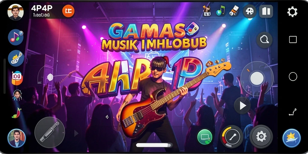 Tampilan gameplay yang seru dengan irama musik yang menyenangkan.