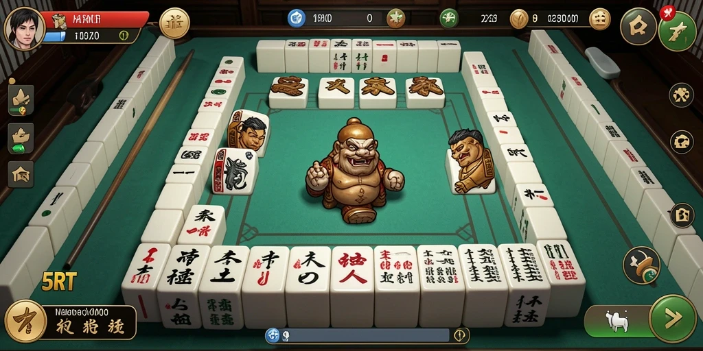 Tangkapan layar utama 5RT menampilkan gameplay Mahjong yang menarik dan seru.