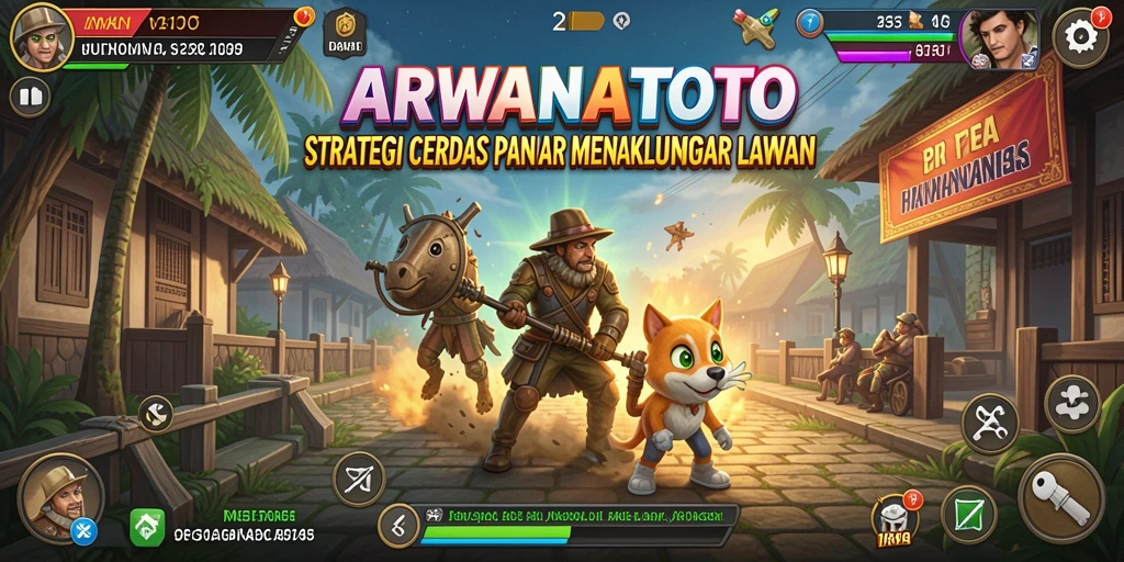 Tampilan gameplay menarik dari ARWANATOTO dengan strategi intens.