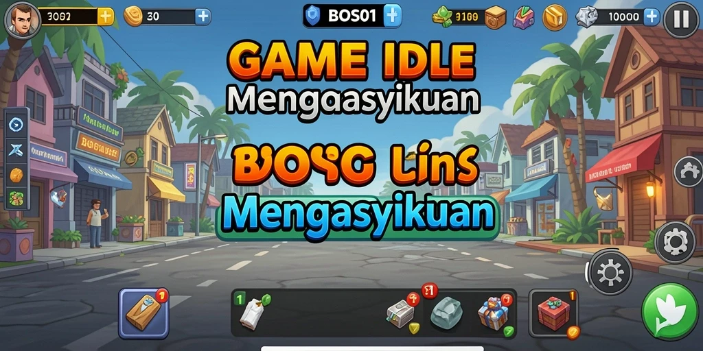 Tangkapan layar <strong>BOS01</strong> yang menunjukkan gameplay menyenangkan dan sistem Idle yang menarik.