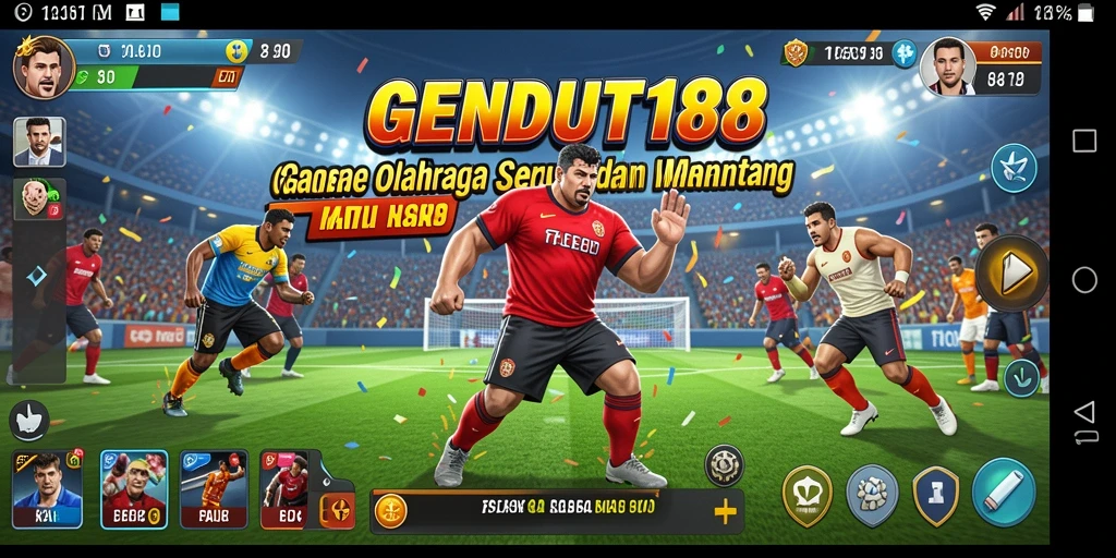 Gameplay seru GENDUT188 dengan karakter dan olahraga berbeda.