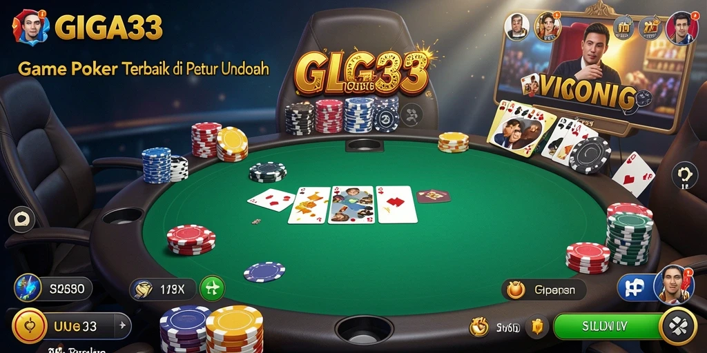Tampilan menarik dari gameplay Poker di GIGA33.
