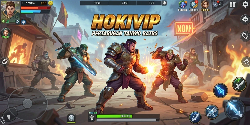 Gameplay seru dalam HOKIVIP dengan pertarungan dinamis.