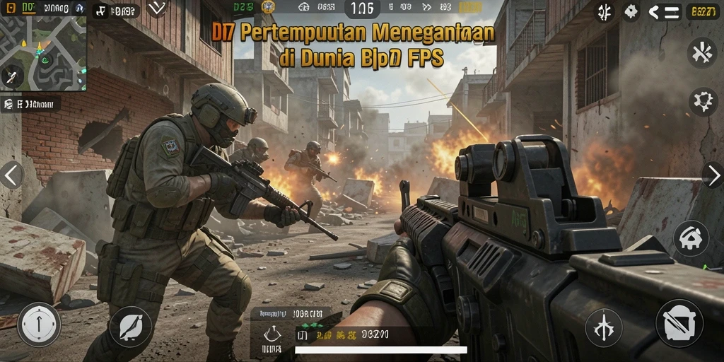 Screenshot IDR77 menampilkan aksi menembak yang mendebarkan di lapangan perang.