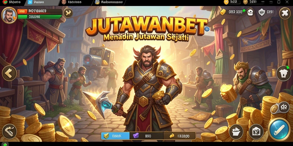 Tampilan menarik dari gameplay RPG JUTAWANBET yang menantang.