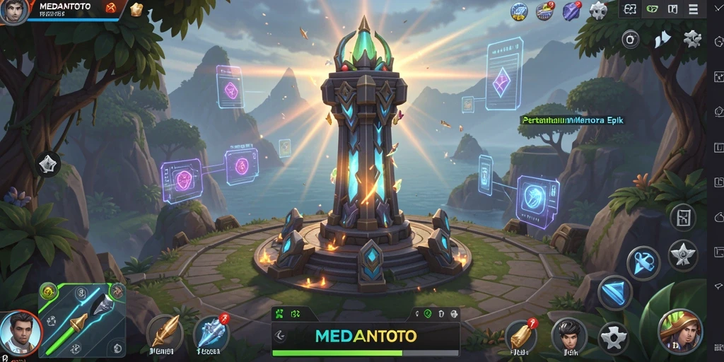 Screenshot gameplay Tower Defense MEDANTOTO yang seru dan menantang.