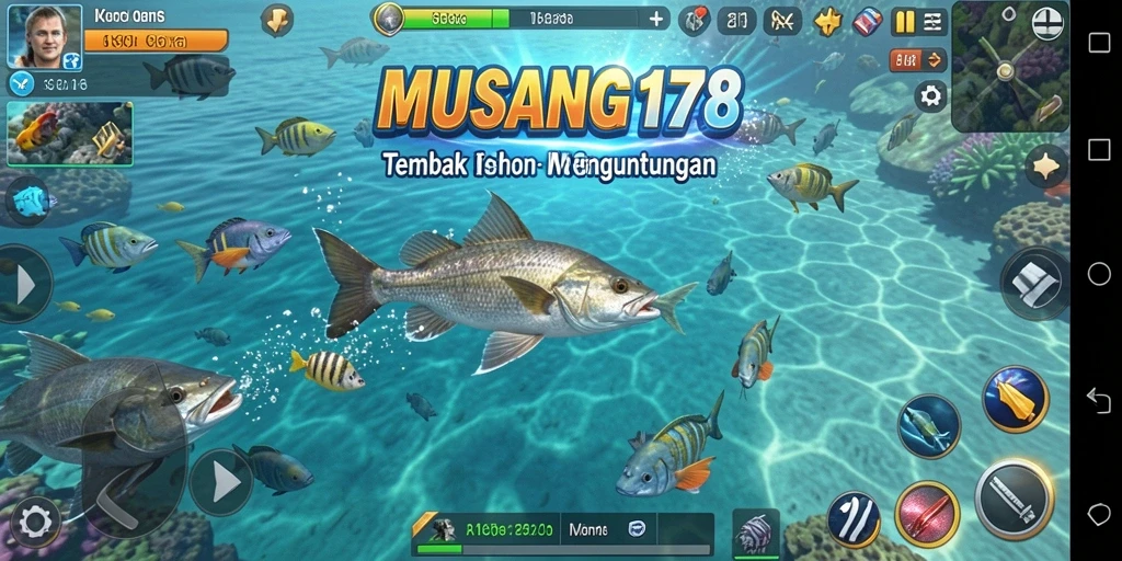 Tangkapan layar gameplay Tembak Ikan yang intens dan menarik.