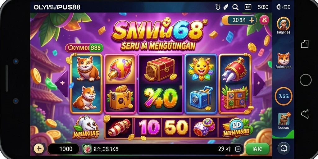 Tampilan menarik dari gameplay OLYMPUS88 yang menampilkan mesin Slot.