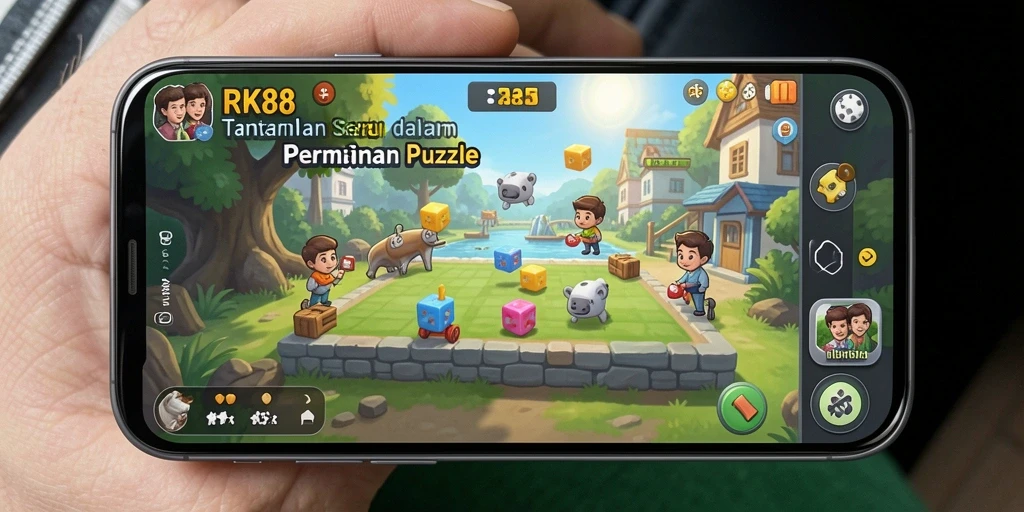 Tangkapan layar RK88 menunjukkan gameplay puzzle yang menantang dan seru.