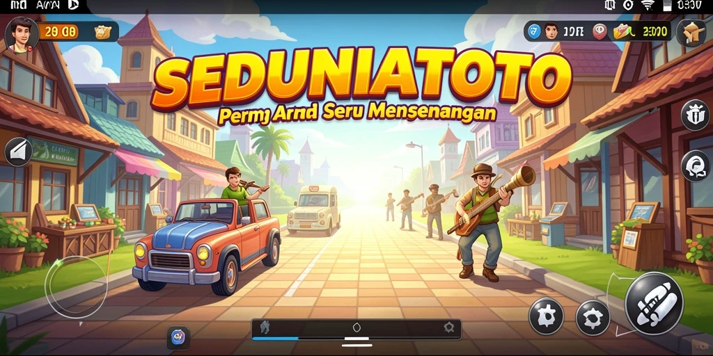 Tampilan utama gameplay SEDUNIATOTO yang penuh aksi.