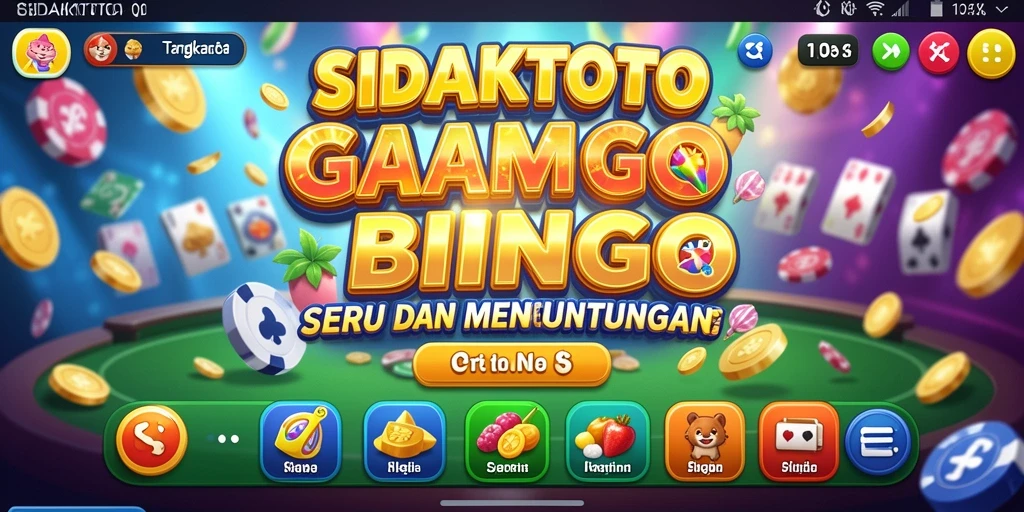 Tampilan permainan SIDAKTOTO dengan gameplay Bingo yang seru.