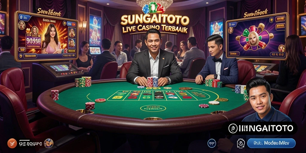 Tampilan gameplay SUNGAITOTO yang mendebarkan dengan dealer real-time.