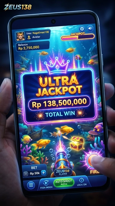 Tampilan utama aplikasi zeus138 untuk pengunduhan APK.